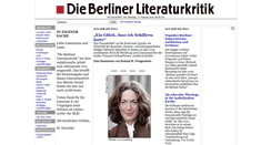 Desktop Screenshot of berlinerliteraturkritik.de